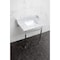 Kingston Brass 30 Carrara Marble Console Sink with Brass Legs, Marble WhitePolished Chrome LMS3022M8SQ1 - alternate 3